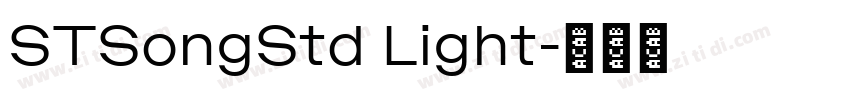 STSongStd Light字体转换